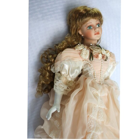 Victorian Hand Painted Porcelain Doll 20" Tall - Picture 7 of 11